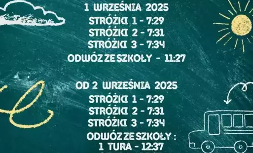 Rozkład jazdy autobusu szkolnego