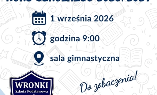 Zdjęcie do ROZPOCZĘCIE ROKU SZKOLNEGO 2026/2027